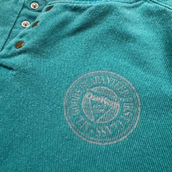 Rare Vintage 80s Osh Kosh Quarter Snap Pullover Sweatshirt Teal Size XL - Picture 4 of 7